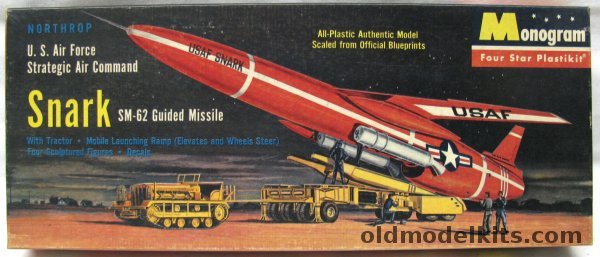 Monogram 1/80 SM-62 Snark US Air Force/SAC Guided Missile, PD27-98 plastic model kit